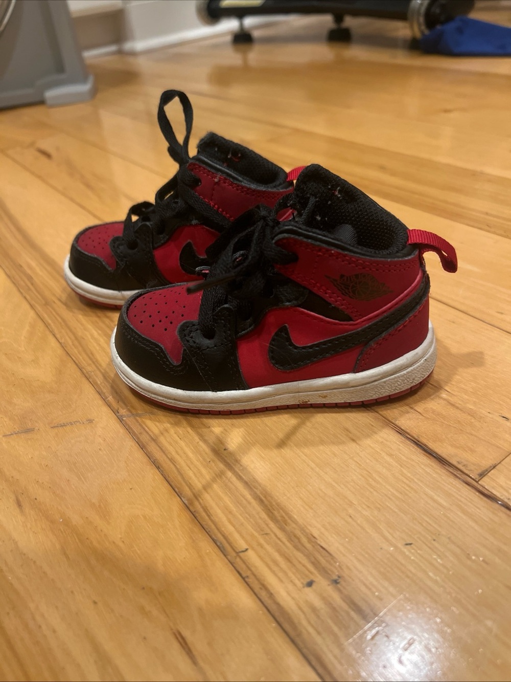 Kids Red and Black High-Top Sneakers by Nike- Air Jordan